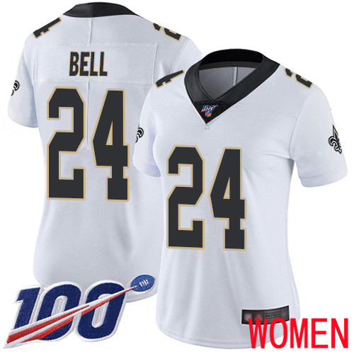 New Orleans Saints Limited White Women Vonn Bell Road Jersey NFL Football 24 100th Season Vapor Untouchable Jersey